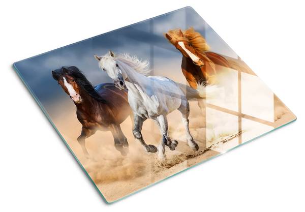 Schneidebrett Zand Braun - Glas - 52 x 1 x 60 cm