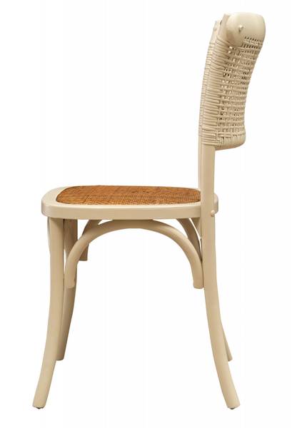 Küchenstuhl HARMONIE Weiß - Esche - 50 x 88 x 45 cm