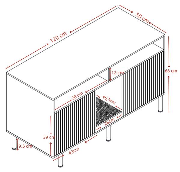 Katzentoiletten-Schrank CP09 Weiß - Holzwerkstoff - 66 x 66 x 120 cm