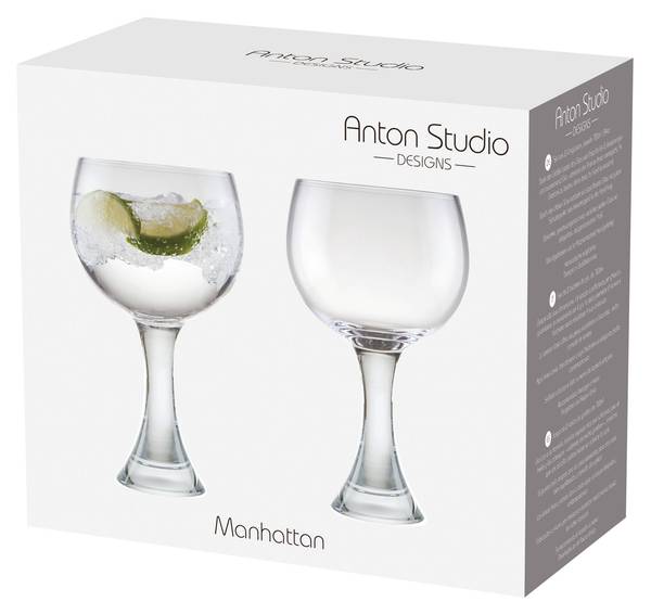 Gin-Gläsern Manhattan 2er-Set Glas - 25 x 20 x 12 cm