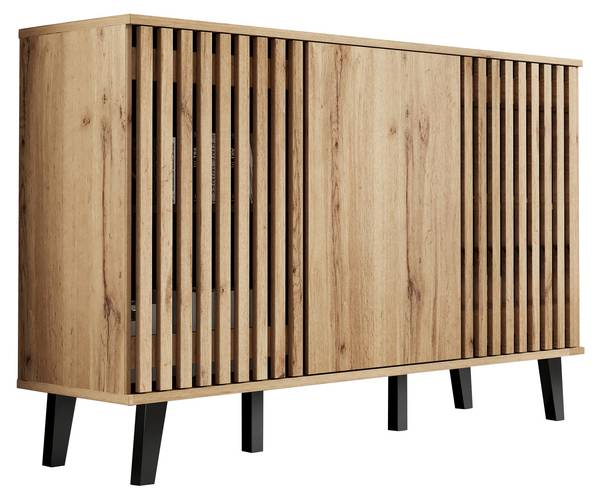Sideboard RIFTMYRKONATH Braun - Textil - 150 x 95 x 40 cm