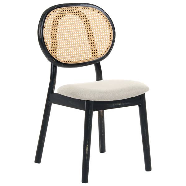 Stuhl GAVIOTA 2-tlg Beige - Schwarz - Bambus - 49 x 88 x 55 cm
