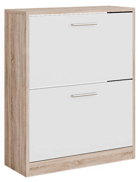 Schoenenkast Gizmo 49407 Sonoma eikenhouten look - wit