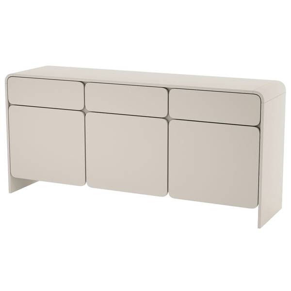 Buffet LUMMO Gris - Mélamine - 156 x 73 x 39 cm
