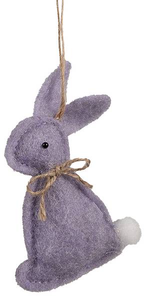 Oster-Anhänger Kaninchen 43333 Violett - Textil - 1 x 10 x 6 cm