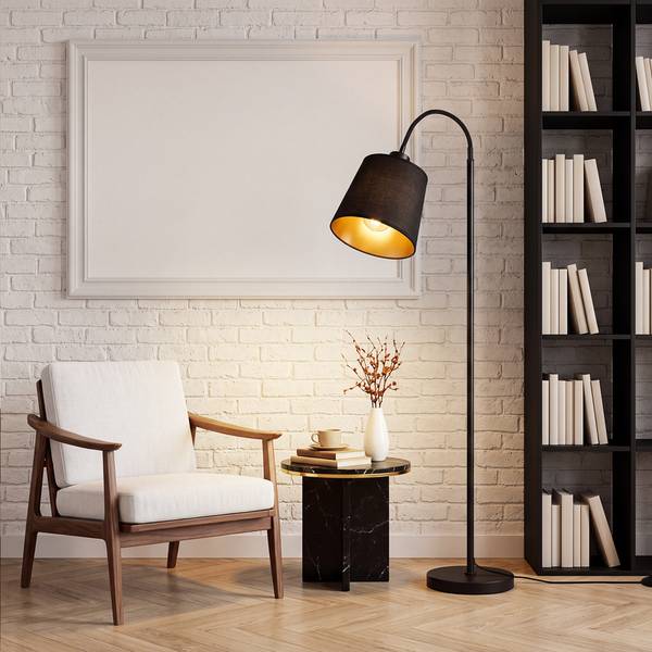 Stehleuchte Gable II Schwarz - Metall - 18 x 160 x 22 cm
