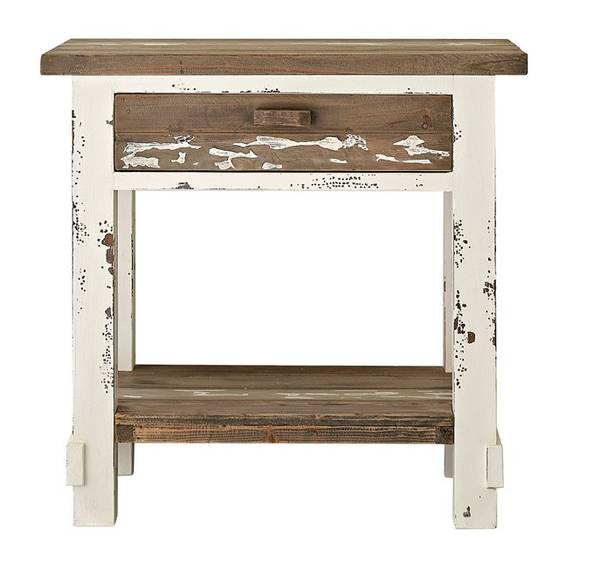Waschbeckenunterschrank SEZANNE Weiß - Massivholz - 80 x 78 x 50 cm
