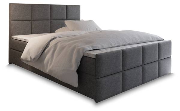 Boxspringbett ARIEL Hellgrau - Liegefläche Breite: 180 cm