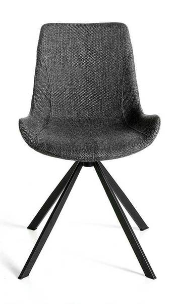 Stuhl 4071 Schwarz - Grau - Mischgewebe - Strukturstoff - 54 x 82 x 58 cm