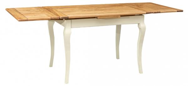 Esstisch Ausziehbar 120x80cm Braun - Weiß - Linde - 80 x 80 x 120 cm