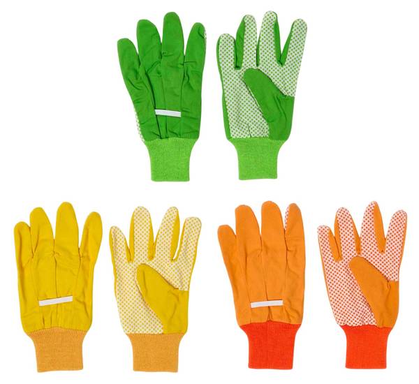 Gartenhandschuhe GA1316 3er Set Grün - Baumwollstoff - 12 x 23 x 23 cm