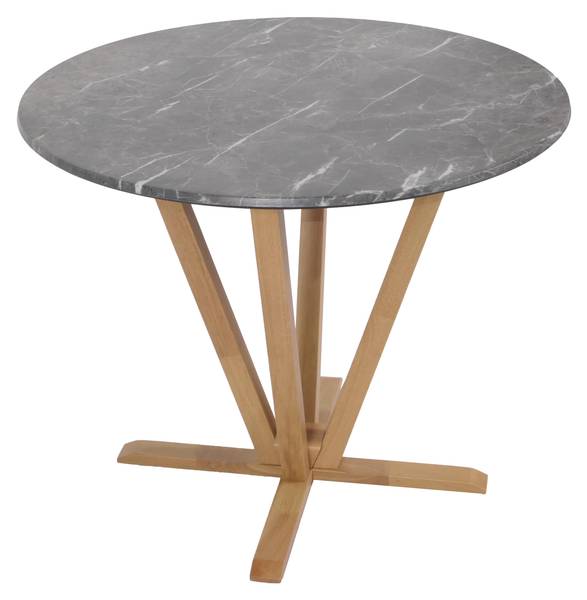 Bistrotafel M56-B grijs - rubberboom - 92 x 76 x 92 cm