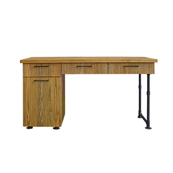 Loft-Schreibtisch aus Kiefernholz DENAR Kiefer - 140 x 76 x 60 cm