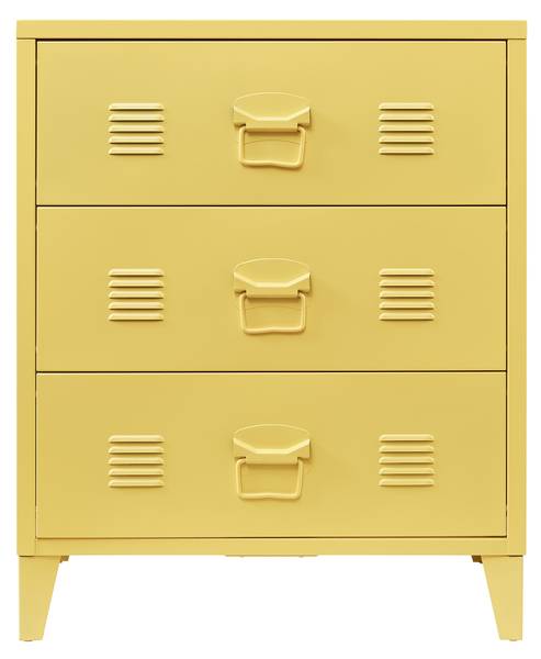 Commode métallique Hämeenlinna Jaune - 60 x 72 cm