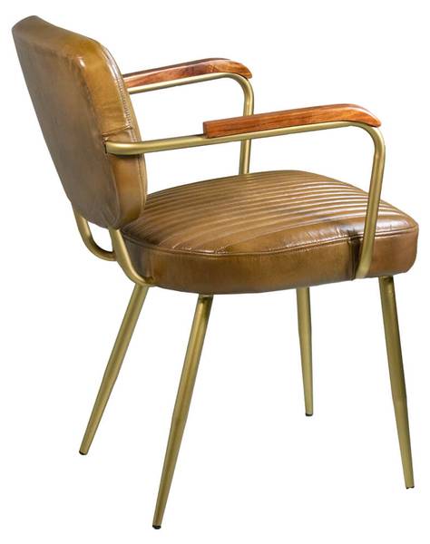 Sessel Cambridge Braun - Echtleder - 61 x 82 x 59 cm
