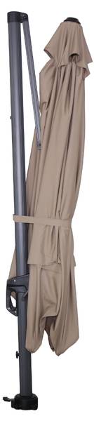 Zweefparasol Hawaii Original 3 delig grijs - polyester - 300 x 265 x 300 cm