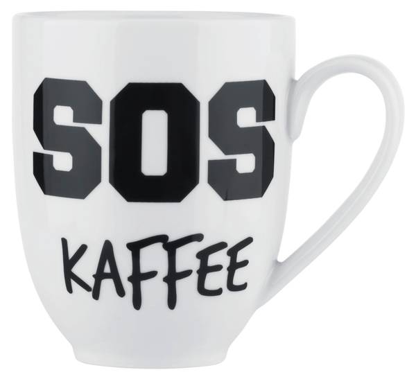 Kaffeebecher GRAFFITI Schwarz - Weiß - Keramik - 1 x 1 x 1 cm