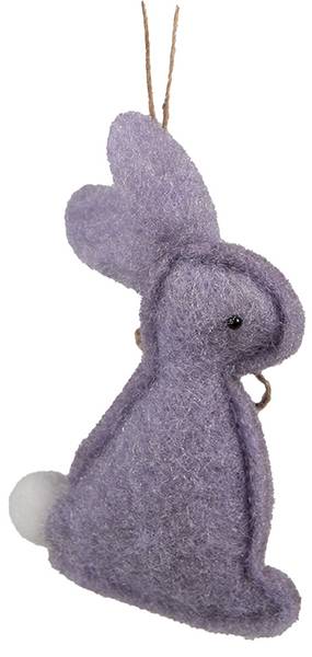 Oster-Anhänger Kaninchen 43333 Violett - Textil - 1 x 10 x 6 cm