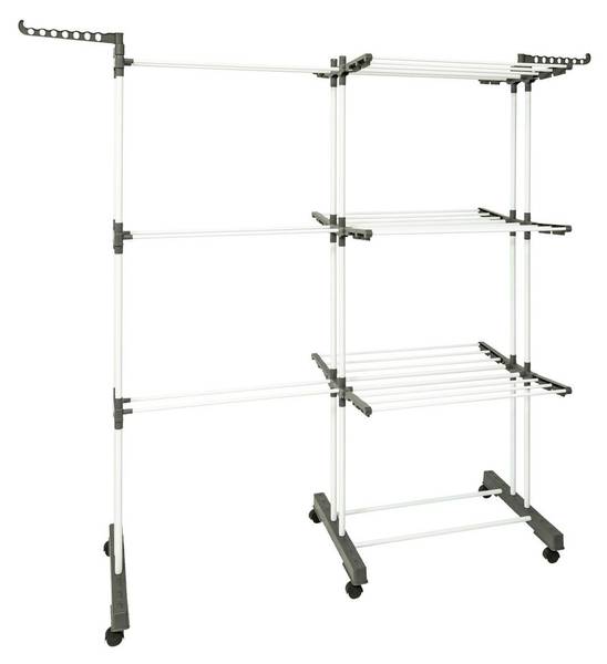 Modularer Wäscheständer SINAI Weiß - Metall - 53 x 170 x 78 cm