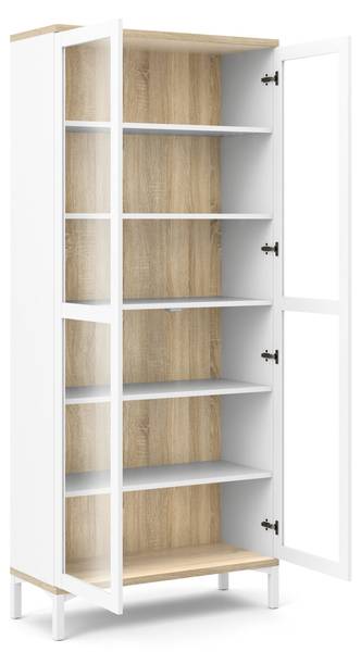 Vitrine Lisanne Weiß - Holzwerkstoff - 36 x 203 x 89 cm