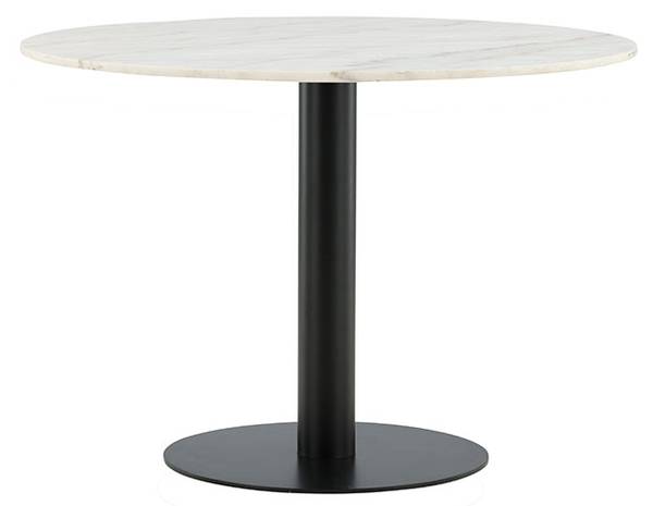 Table de salle à manger Estelle Blanc - Marbre - 106 x 75 x 106 cm