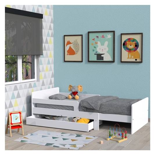 BETTSCHUBKASTEN ZOE Weiß - Holzwerkstoff - 60 x 15 x 130 cm