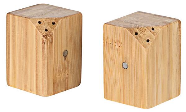 Gewürzdose 01-19730 2er Set Braun - Bambus - 5 x 7 x 5 cm