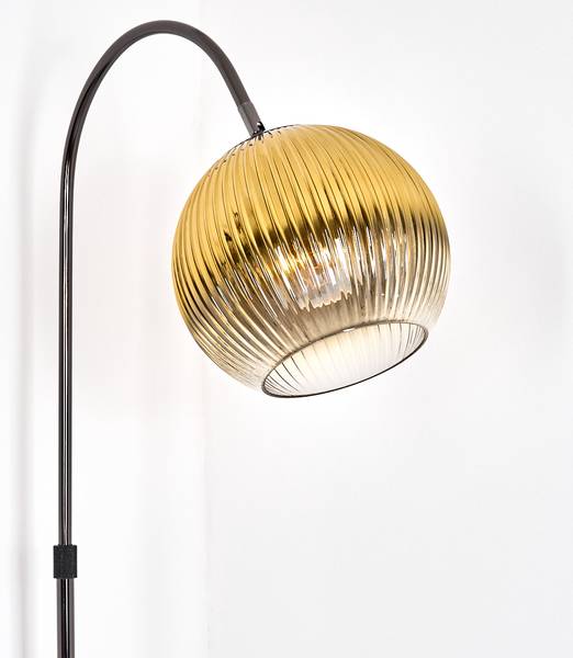 Stehlampe Cesaro Gold - Metall - 30 x 140 x 52 cm