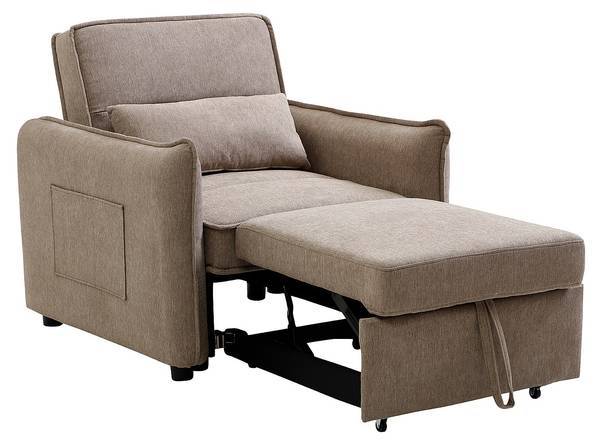 Schlafsessel FENORA Grau - Textil - 85 x 86 x 93 cm