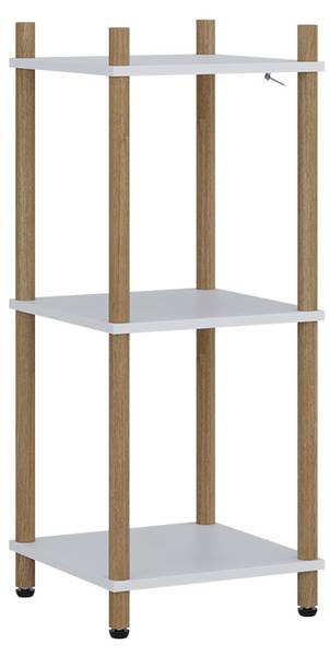 Vicco Hoekplank Ecki, Antraciet/gouden eik, 30 x 60 cm