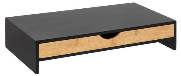 Support écran ordinateur BAVA Noir - Bois manufacturé - 47 x 10 x 25 cm