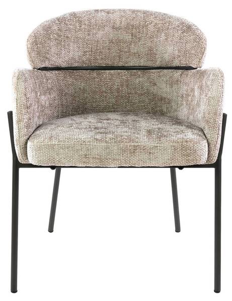 Eetkamerstoel Curva bruin - textiel - 62 x 80 x 61 cm