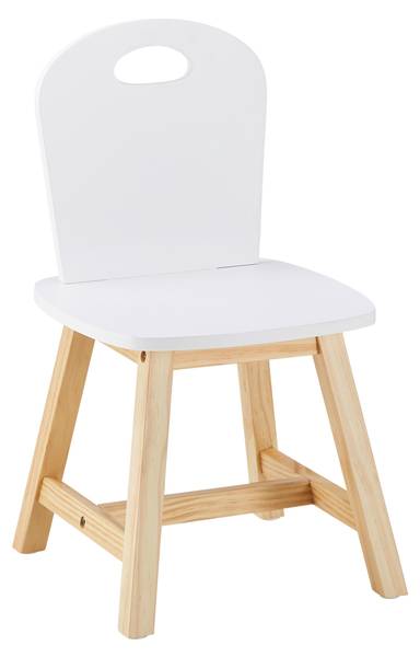 Kindersitzgruppe PINO Braun - Weiß - Holz teilmassiv - 55 x 45 x 55 cm