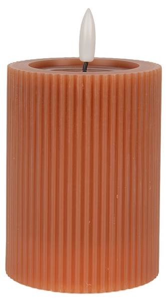 LED-Kerze COSY CHRISTMAS Braun - Wachs - 8 x 13 x 8 cm