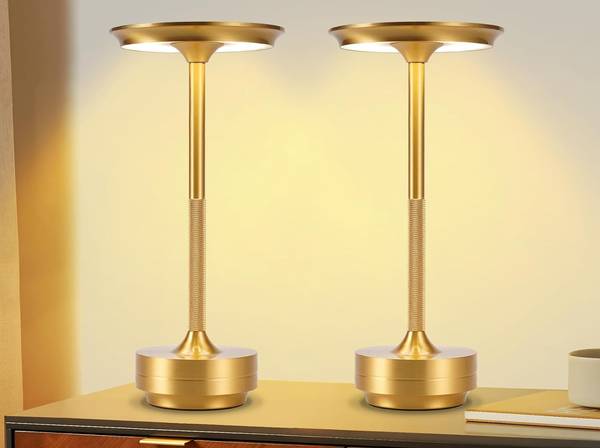 LED board Tischleuchte Linenkohl II Gold - Metall - 13 x 13 x 27 cm