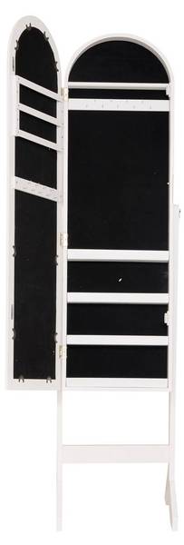 Schmuckschrank LEXY Weiß - Holzwerkstoff - 34 x 158 x 38 cm