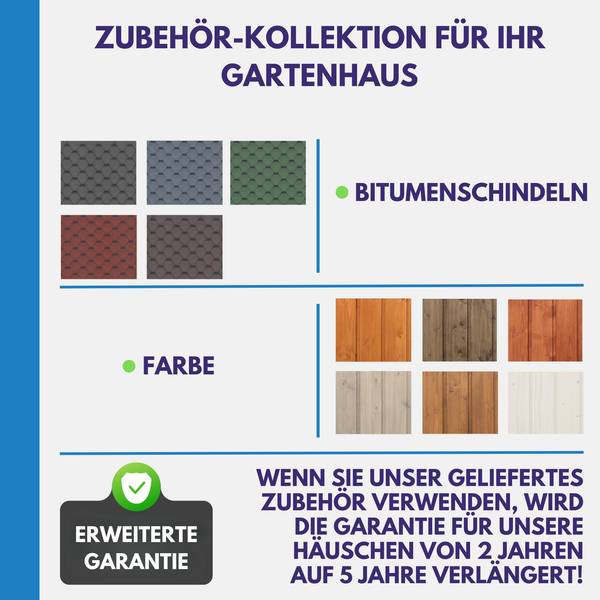 Gartenhaus mit Boden M339+M339G Beige - Fichte - 201 x 249 x 297 cm