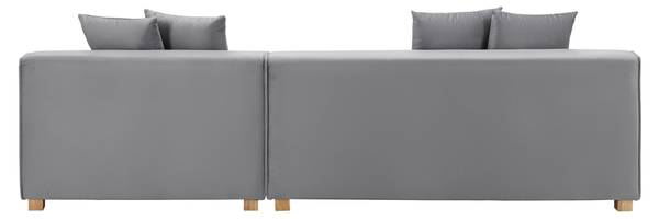 Ecksofa AVA Grau - Textil - 251 x 62 x 154 cm