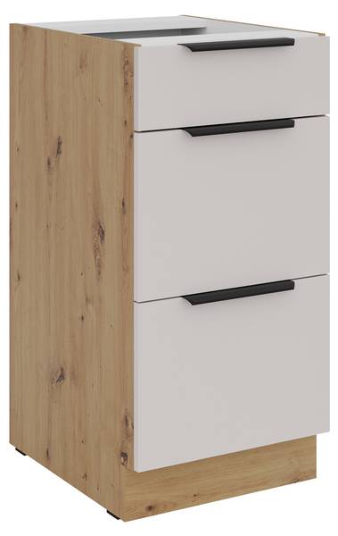 Unterschrank Solea 40D3SBB Braun - Holzwerkstoff - 40 x 82 x 52 cm