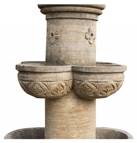 Wandbrunnen LEBENSQUELLE Grau - Stein - 75 x 163 x 75 cm