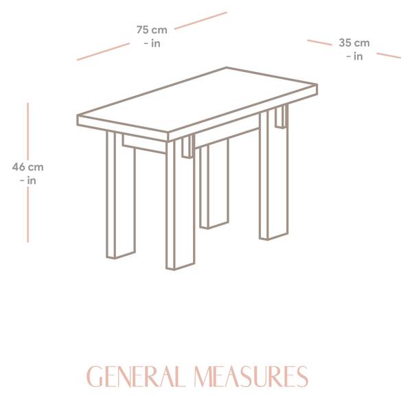 Bank kleine Begur Lackiert Braun - Kiefer - 75 x 46 x 35 cm