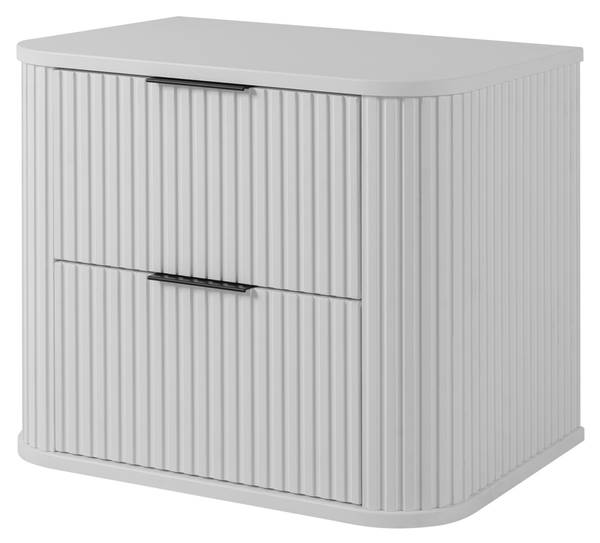 Badezimmerschrank Rhône Schwarz - Weiß - 60 x 52 cm