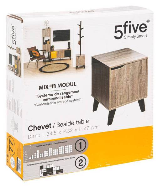 Nachttisch CEDA Beige - Holzwerkstoff - 32 x 47 x 34 cm