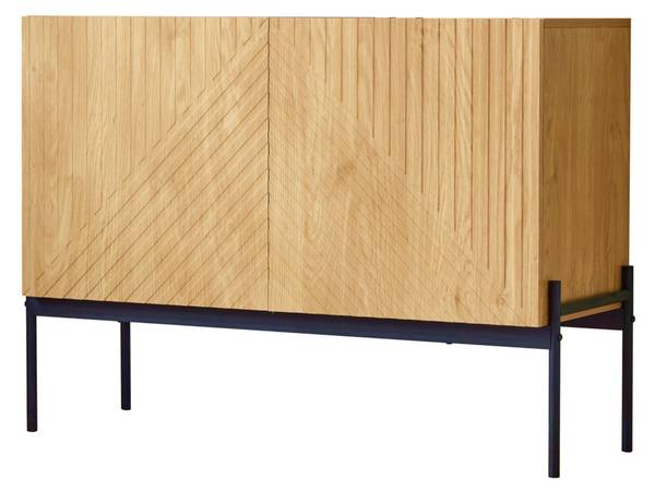 Sideboard NaturLine Ⅱ Beige - Stahl - 100 x 75 x 40 cm