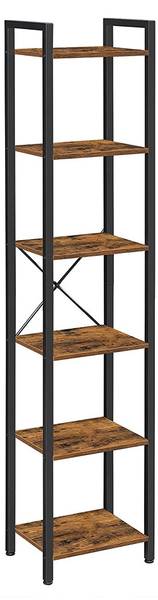 Bücherregal Lubumbashi Braun - Holzwerkstoff - 30 x 188 x 40 cm