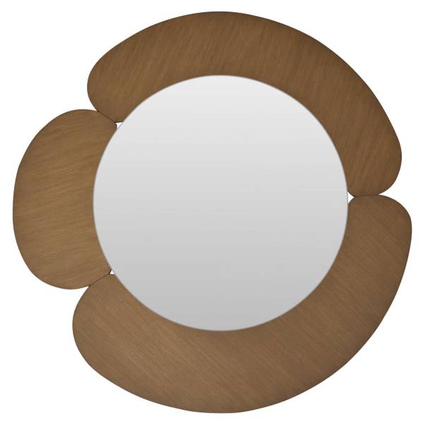 Spiegel Sara beige - mindihout - 110 x 110 x 3 cm