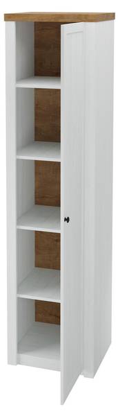 Schrank Prowansja Braun - Weiß - Holzwerkstoff - 50 x 198 x 43 cm