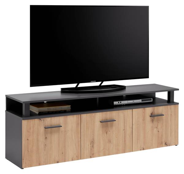 Lowboard MONTANA Braun - Grau - Holzwerkstoff - 160 x 56 x 38 cm