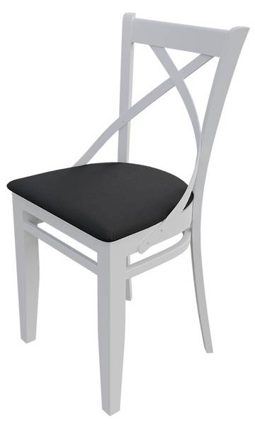 Esszimmerstuhl K66 Schwarz - Weiß - Kunstleder