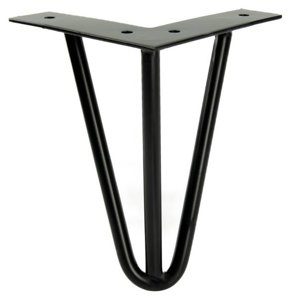 Möbelbein Hairpin 4er-Set Schwarz - Metall - 11 x 15 x 11 cm